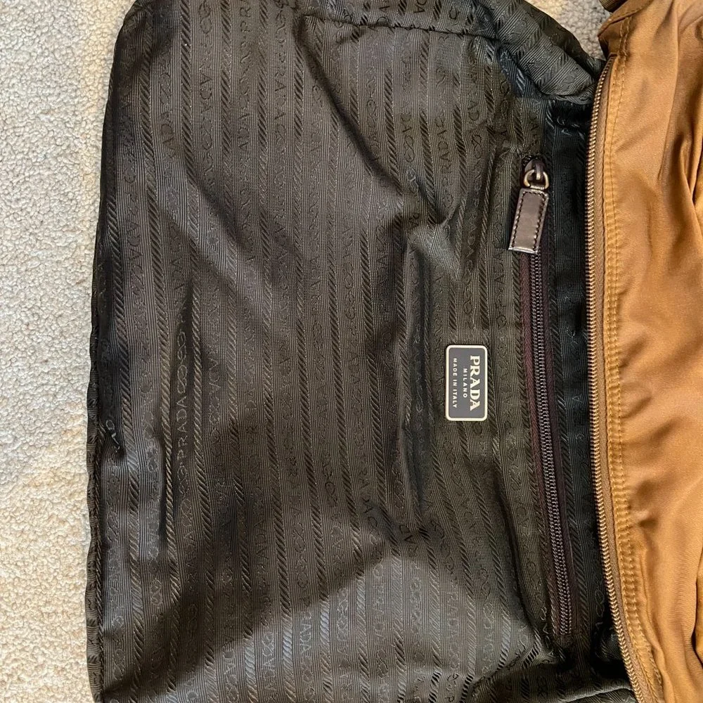 Prada Brown Nylon Vela Sport Messenger Bag - Picture 11 of 16